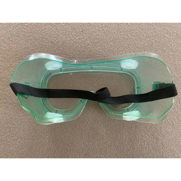 Lot 10 NEW Safety Goggles Over Glasses ANSIZ87 A5103CAF Green Frame Clear Lens - Picture 4 of 7